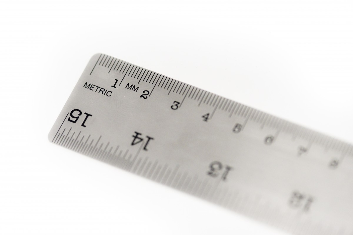 steel fifteen inch ruler