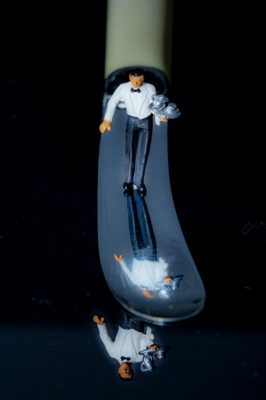 miniature model butler in action